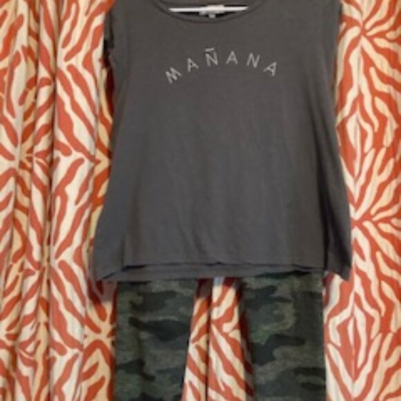"Manana" Tee, Slub Style, Dark Gray, 100% cotton, by Madewell, Women's size XL - Picture 3 of 7
